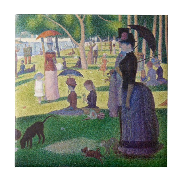 Azulejo De Cerâmica Georges Seurat - Domingo em La Grande Jatte (Frente)