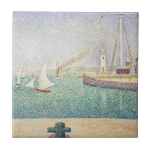 Azulejo De Cerâmica Georges Seurat - Entrada do porto de Honfleur