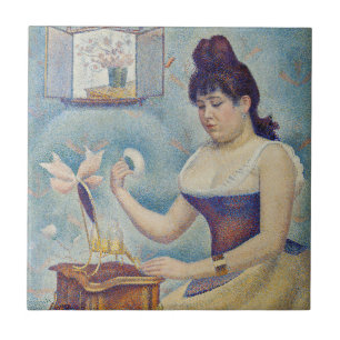Azulejo De Cerâmica Georges Seurat - Jovem Mulher Se Poudreando