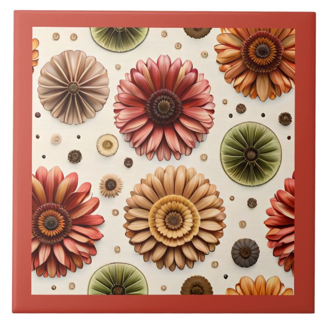 Azulejo De Cerâmica Gerbera Galore (Frente)