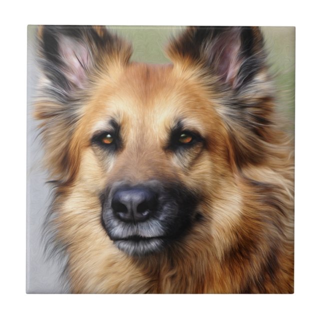 Azulejo De Cerâmica German shepherd (Frente)