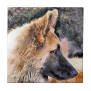 AZULEJO DE CERÂMICA  GERMAN SHEPHERD DOG