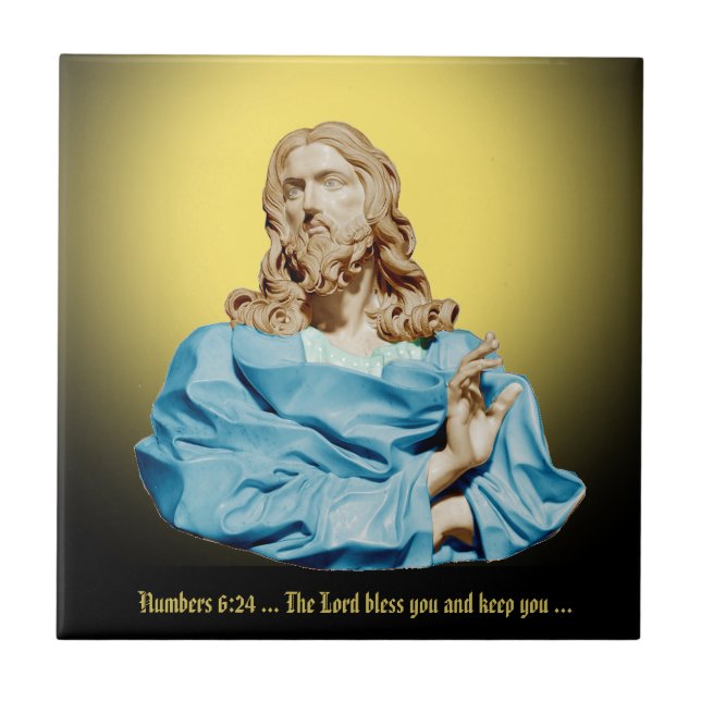 Azulejo De Cerâmica Gian Lorenzo Bernini Bust do Cristo 1679 (Frente)