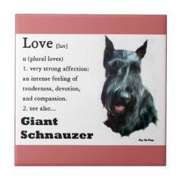 Azulejo De Cerâmica Giant Schnauzer Art