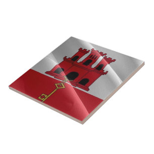 Azulejo De Cerâmica GIBRALTAR Waving FLAG zGI002,