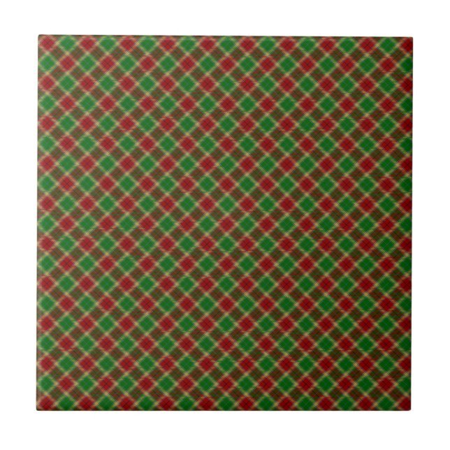 Azulejo De Cerâmica Gibson / Gibbs Clan Tartan Projetado Impressão (Frente)