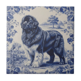 Azulejo De Cerâmica Gigante Gentil em Azul de Delft