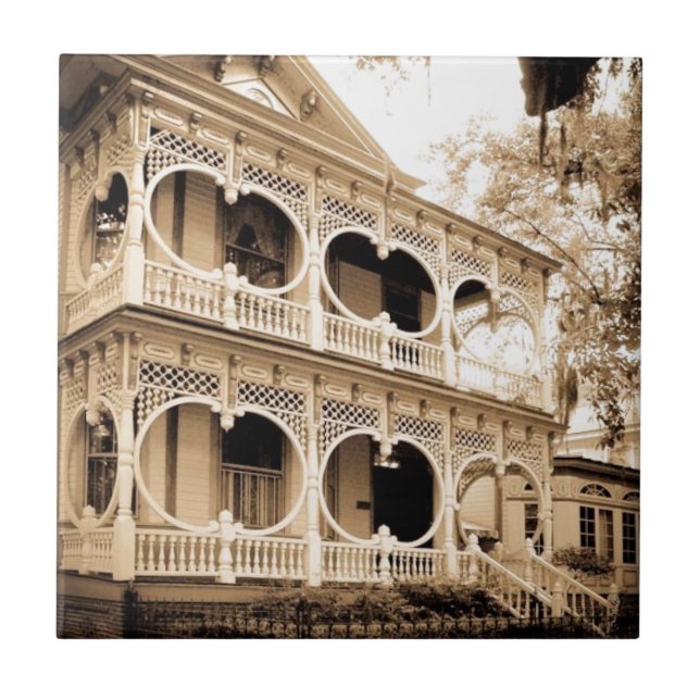 Azulejo De Cerâmica Gingercake House - Savannah, GA (Frente)