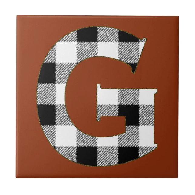 Azulejo De Cerâmica Gingham Check G (Frente)