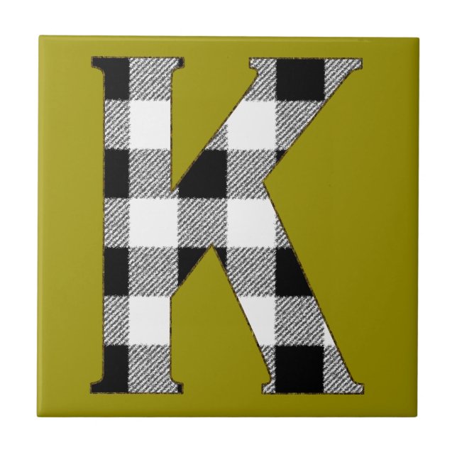 Azulejo De Cerâmica Gingham Check K (Frente)