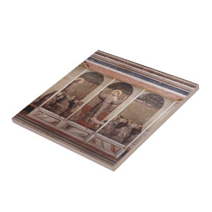 Azulejo De Cerâmica Giotto: St Francis aparece a St Anthony em Arles