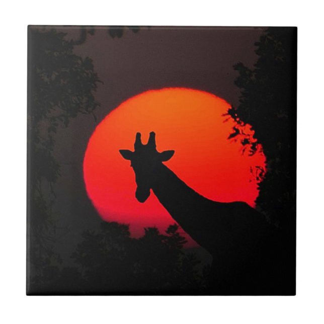Azulejo De Cerâmica Girafa (Frente)