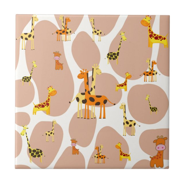 Azulejo De Cerâmica Girafas (Frente)