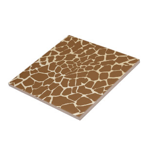 Azulejo De Cerâmica Giraffe fur Pattern Impressão