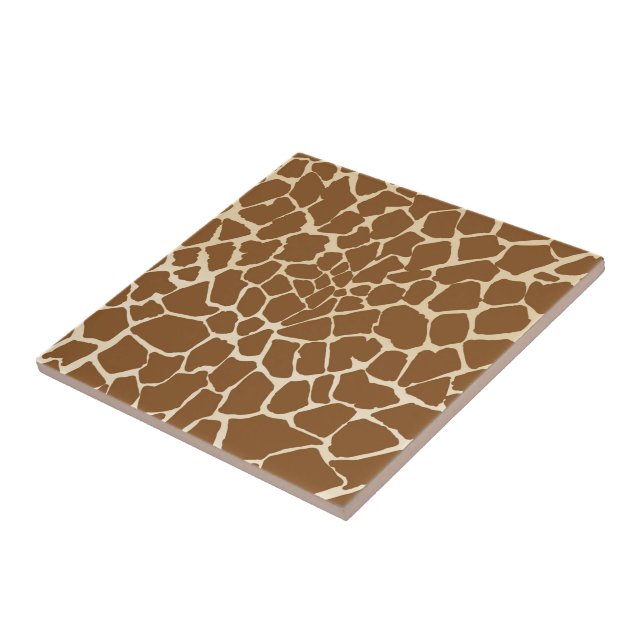 Azulejo De Cerâmica Giraffe fur Pattern Impressão (Lateral)