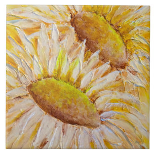 Azulejo De Cerâmica Girassóis