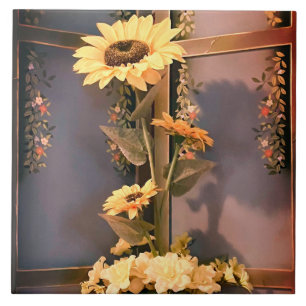 Azulejo De Cerâmica Girassóis