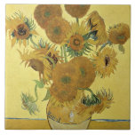 Azulejo De Cerâmica Girassóis de Vincent van Gogh |, 1888<br><div class="desc">Número de coleção da imagem:  BAL970 girassóis,  1888 (óleo em canvas). Gogh,  óleos da camionete de Vincent 1853-90) (em canvas. National Gallery,  Londres,  Reino Unido.  1888</div>