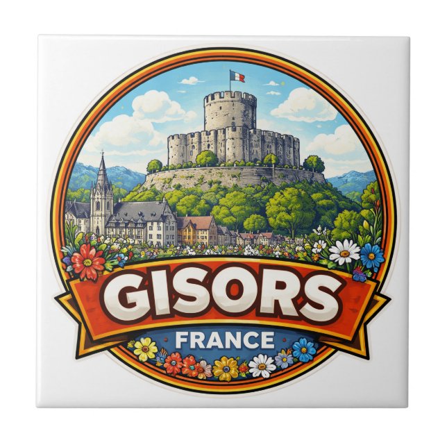 Azulejo De Cerâmica Gisors França  (Frente)
