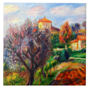 Azulejo De Cerâmica Glackens - Colheita com Oliveiras