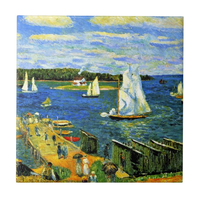 Azulejo De Cerâmica Glackens: Mahone Bay (Frente)