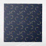 Azulejo De Cerâmica Glam Dourado Luas Marinho Azul<br><div class="desc">Marinho azulejo azul com luas douradas. O código hexadecimal para azul marinho é #202A44.</div>