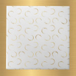 Azulejo De Cerâmica Glam Dourado Moons White<br><div class="desc">Azulejo branco com luas de ouro.</div>