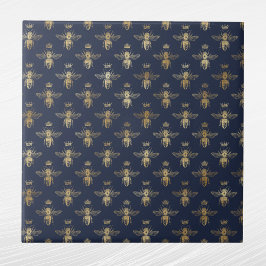 Azulejo De Cerâmica Glam Marinho Blue Dourado Beers Crown