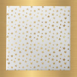 Azulejo De Cerâmica Glam White Dourados Stars<br><div class="desc">Azulejo branco com estrelas douradas.</div>