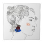 Azulejo De Cerâmica Glance Sketch - Retrato<br><div class="desc">Glance II de Melissa Wang. | 140766D</div>