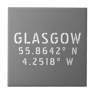 Azulejo De Cerâmica Glasgow Scotland Latitude & Longitude