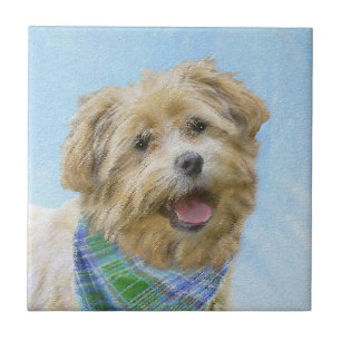 Azulejo De Cerâmica Glen of Imaal Terrier Painting - Arte Original de