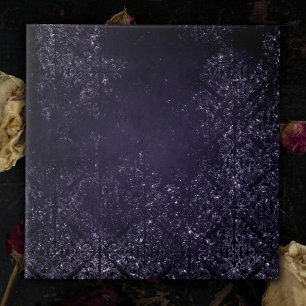 Azulejo De Cerâmica Glimmering Indigo Grunge   Meia-Noite Roxo