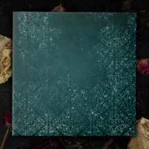 Glimmery Teal Grunge | Rich Dark Green Glam Damask