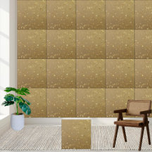 Glitter Dourado com borda traseira da Lareira da p