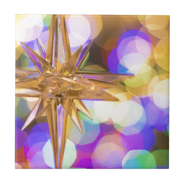 Azulejo De Cerâmica Glitter Estrela (Frente)