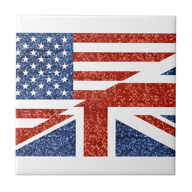 Azulejo De Cerâmica glitter usa uk (Frente)