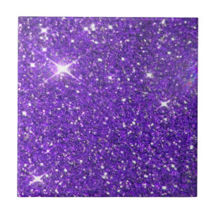 Azulejo De Cerâmica Glitz Sparkling do brilho do roxo na moda