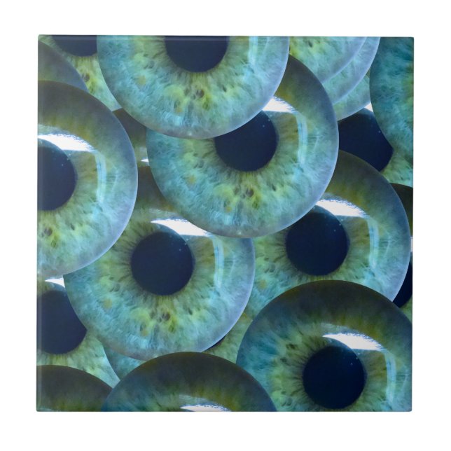 Azulejo De Cerâmica globo ocular assustador (Frente)