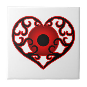Azulejo De Cerâmica Globo ocular vermelho no design original do