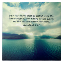 Azulejo De Cerâmica Glória do Senhor, Bíblia Verse, Habakkuk 2:14