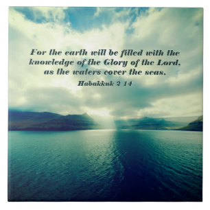 Azulejo De Cerâmica Glória do senhor, verso da bíblia, 2:14 de