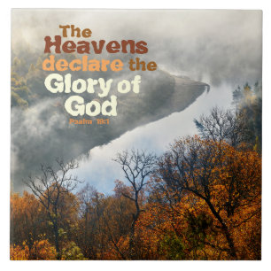 Azulejo De Cerâmica Glória do verso da bíblia do 19:1 do salmo do