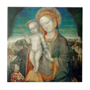 AZULEJO DE CERÂMICA  GLORY TO JESUS AND MARY