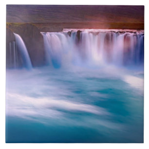 Azulejo De Cerâmica Godafoss, Islândia Waterfall