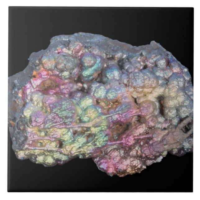 Azulejo De Cerâmica Goethite que mostra o Iridescence (Frente)