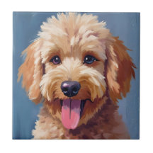 Golden Doodle | Pintura em Aquarela de Cachorro Pe