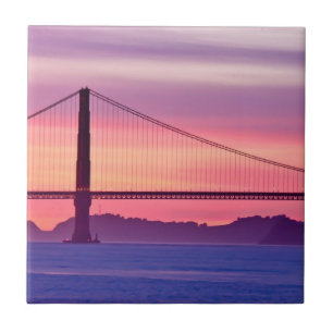 Azulejo De Cerâmica Golden gate bridge no por do sol