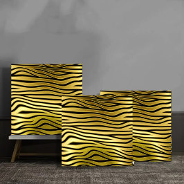 Azulejo De Cerâmica Golden Metallic Waves Seamless Luxury