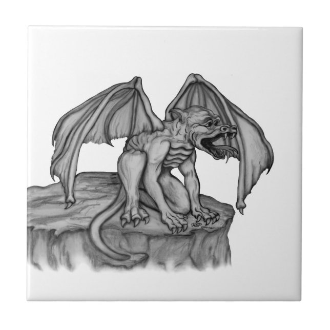 Azulejo De Cerâmica Golem Gargoyle (Frente)